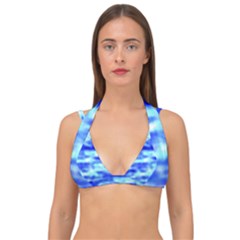 Blue Waves Flow Series 5 Double Strap Halter Bikini Top by DimitriosArt