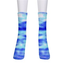 Blue Waves Flow Series 5 Men s Crew Socks by DimitriosArt