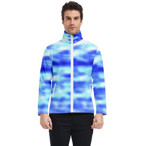 Blue Waves Flow Series 5 Men s Bomber Jacket by DimitriosArt