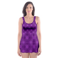 Digital Illusion Skater Dress Swimsuit