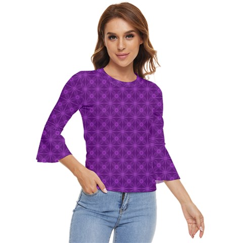 Digital Illusion Bell Sleeve Top by Sparkle