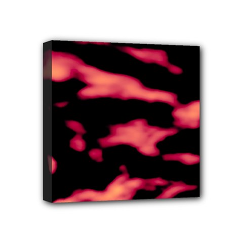 Red Waves Flow Series 5 Mini Canvas 4  X 4  (stretched) by DimitriosArt