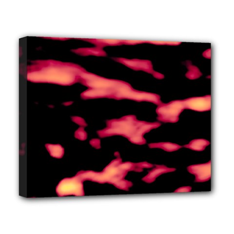 Red Waves Flow Series 5 Deluxe Canvas 20  X 16  (stretched) by DimitriosArt