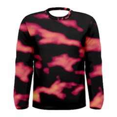 Red Waves Flow Series 5 Men s Long Sleeve Tee by DimitriosArt