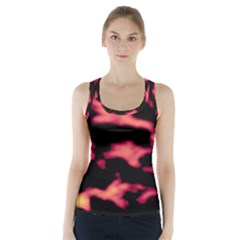 Red Waves Flow Series 5 Racer Back Sports Top by DimitriosArt