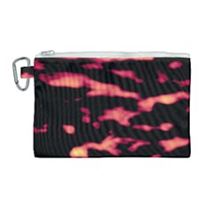 Red Waves Flow Series 5 Canvas Cosmetic Bag (large) by DimitriosArt