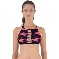 Red Waves Flow Series 5 Perfectly Cut Out Bikini Top by DimitriosArt