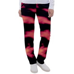 Red Waves Flow Series 5 Women s Casual Pants by DimitriosArt