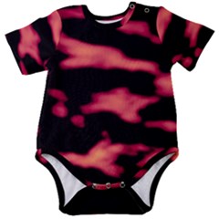 Red Waves Flow Series 5 Baby Short Sleeve Onesie Bodysuit