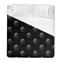 Creepy Head Sculpture With Respirator Motif Pattern Duvet Cover (full/ Double Size) by dflcprintsclothing