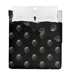 Creepy Head Sculpture With Respirator Motif Pattern Duvet Cover Double Side (full/ Double Size) by dflcprintsclothing