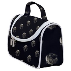 Creepy Head Sculpture With Respirator Motif Pattern Satchel Handbag by dflcprintsclothing