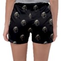 Creepy Head Sculpture With Respirator Motif Pattern Sleepwear Shorts View2