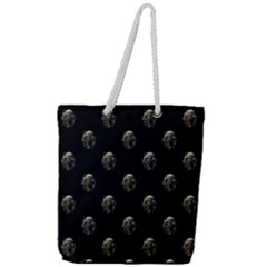 Creepy Head Sculpture With Respirator Motif Pattern Full Print Rope Handle Tote (large) by dflcprintsclothing