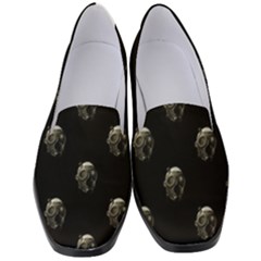 Creepy Head Sculpture With Respirator Motif Pattern Women s Classic Loafer Heels by dflcprintsclothing