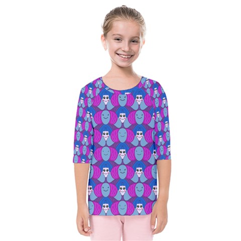 Abstract Kids  Quarter Sleeve Raglan Tee by SychEva