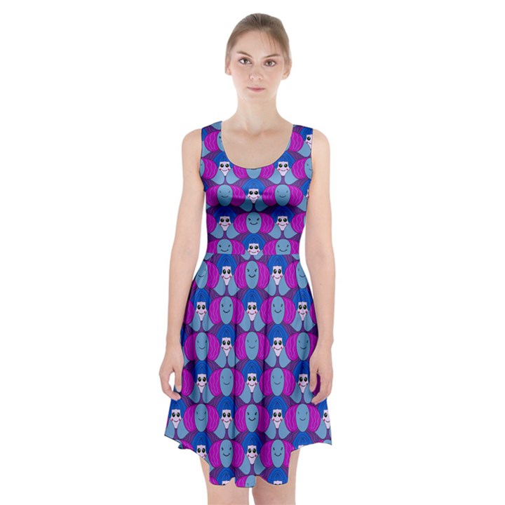 Abstract Racerback Midi Dress