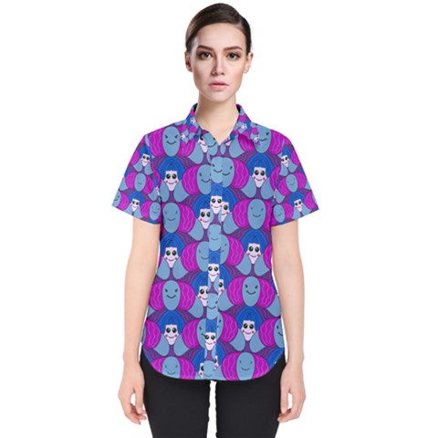 Abstract Women s Short Sleeve Shirt by SychEva