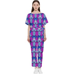 Abstract Batwing Lightweight Chiffon Jumpsuit by SychEva