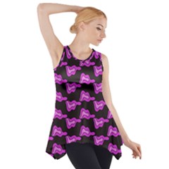 Abstract Waves Side Drop Tank Tunic by SychEva