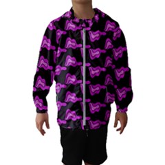 Abstract Waves Kids  Hooded Windbreaker by SychEva