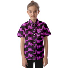 Abstract Waves Kids  Short Sleeve Shirt by SychEva