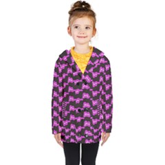 Abstract Waves Kids  Double Breasted Button Coat by SychEva