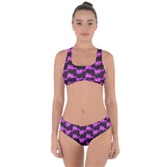 Abstract Waves Criss Cross Bikini Set by SychEva