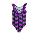 Abstract Waves Kids  Frill Swimsuit View2