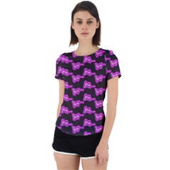 Abstract Waves Back Cut Out Sport Tee by SychEva