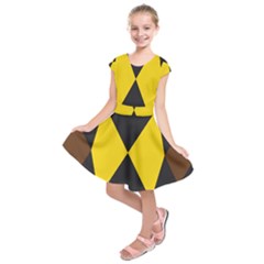 Abstract Pattern Geometric Backgrounds   Kids  Short Sleeve Dress by Eskimos