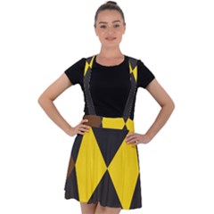 Abstract Pattern Geometric Backgrounds   Velvet Suspender Skater Skirt by Eskimos