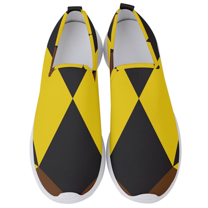 Abstract pattern geometric backgrounds   Men s Slip On Sneakers