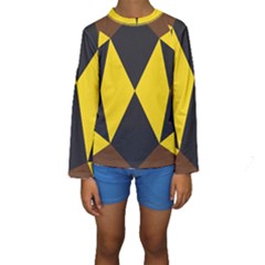 Abstract Pattern Geometric Backgrounds   Kids  Long Sleeve Swimwear by Eskimos