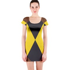 Abstract Pattern Geometric Backgrounds   Short Sleeve Bodycon Dress by Eskimos