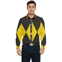 Abstract Pattern Geometric Backgrounds   Men s Long Sleeve  Shirt by Eskimos