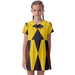 Abstract Pattern Geometric Backgrounds   Kids  Asymmetric Collar Dress by Eskimos