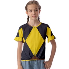 Abstract Pattern Geometric Backgrounds   Kids  Cuff Sleeve Scrunch Bottom Tee