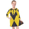 Abstract pattern geometric backgrounds   Kids  Quarter Sleeve Shirt Dress View1