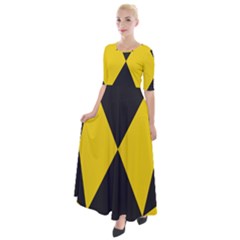 Abstract Pattern Geometric Backgrounds   Half Sleeves Maxi Dress by Eskimos