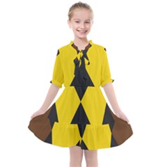 Abstract Pattern Geometric Backgrounds   Kids  All Frills Chiffon Dress by Eskimos