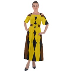 Abstract Pattern Geometric Backgrounds   Shoulder Straps Boho Maxi Dress  by Eskimos