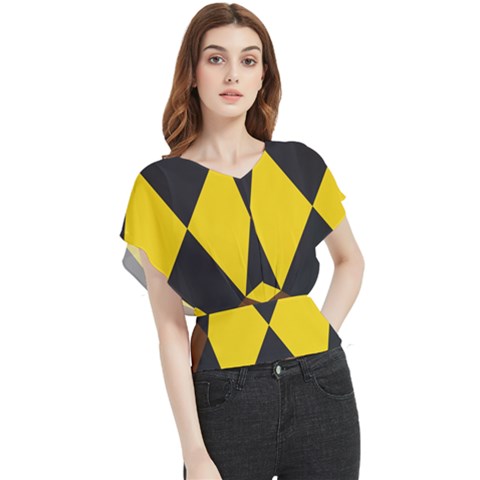 Abstract Pattern Geometric Backgrounds   Butterfly Chiffon Blouse by Eskimos