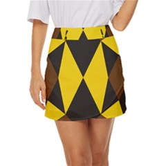 Abstract Pattern Geometric Backgrounds   Mini Front Wrap Skirt by Eskimos