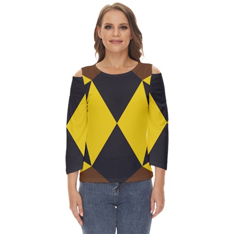 Abstract Pattern Geometric Backgrounds   Cut Out Wide Sleeve Top by Eskimos