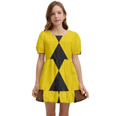 Abstract Pattern Geometric Backgrounds   Kids  Short Sleeve Dolly Dress by Eskimos