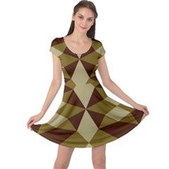 Abstract Pattern Geometric Backgrounds   Cap Sleeve Dress by Eskimos