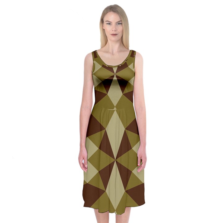 Abstract pattern geometric backgrounds   Midi Sleeveless Dress