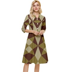 Abstract Pattern Geometric Backgrounds   Classy Knee Length Dress by Eskimos