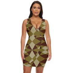 Abstract Pattern Geometric Backgrounds   Draped Bodycon Dress by Eskimos